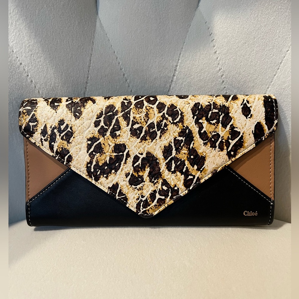 Chloe Animal Print Envelope Wallet